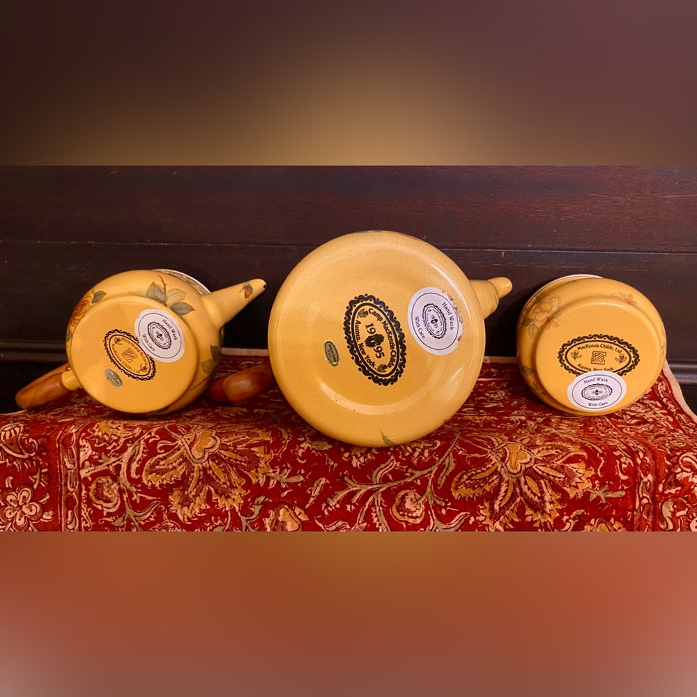 Mackenzie Childs 4Pc Stacked Coffee / Tea Set - Picture 10 of 10